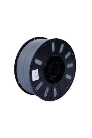 Beta PLA+ Grey (gri) 3kg 3D yazıcı filamenti makarası ve 1.75mm çap görünümü.